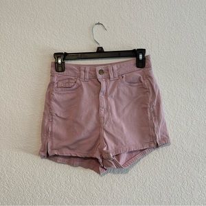 Lavender High Rise American Apparel Denim Shorts